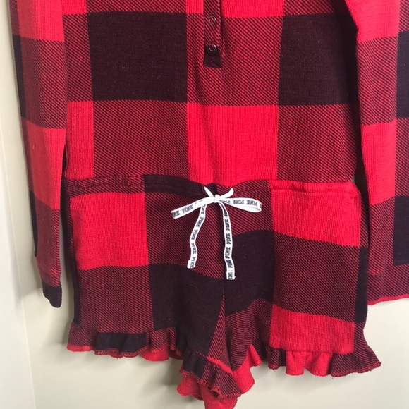 PINK Buffalo Plaid Romper - Picture 4 of 10